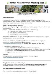 Borden's Annual Parish Meeting
